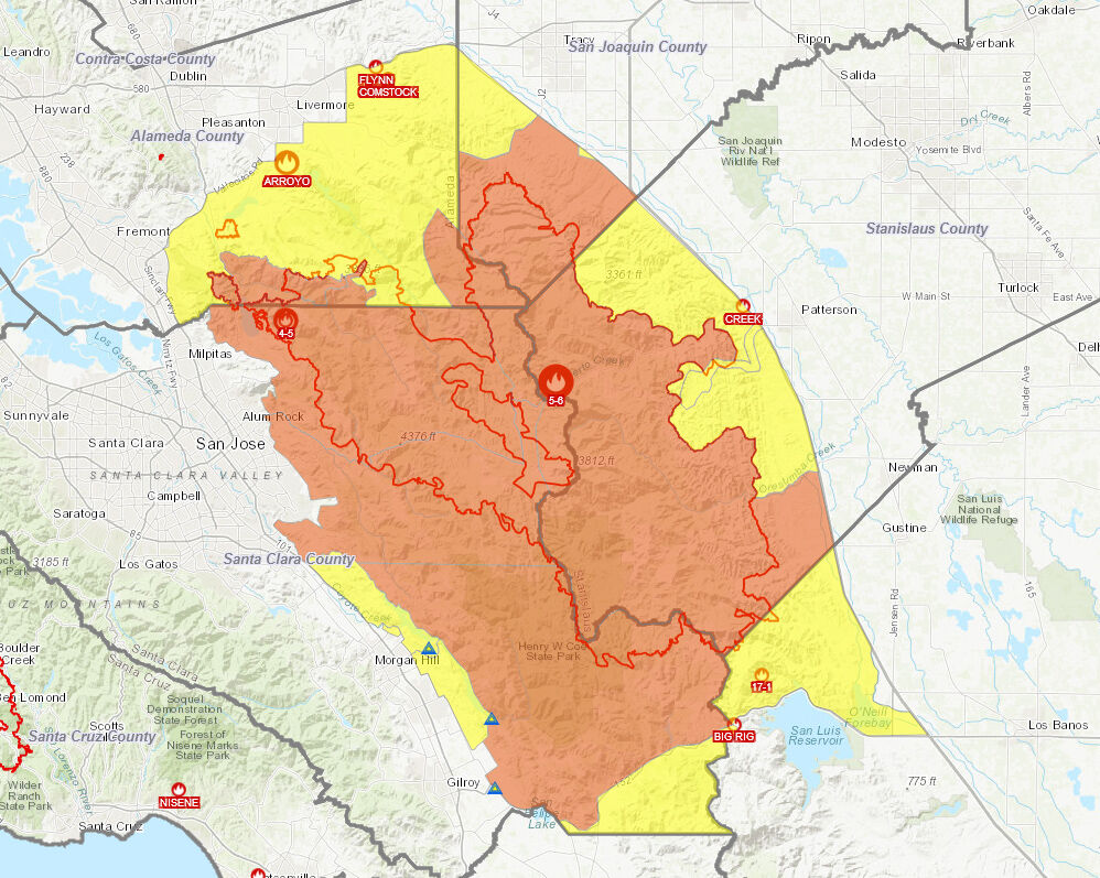 Evacuation Map evening of Aug. 24, 2020